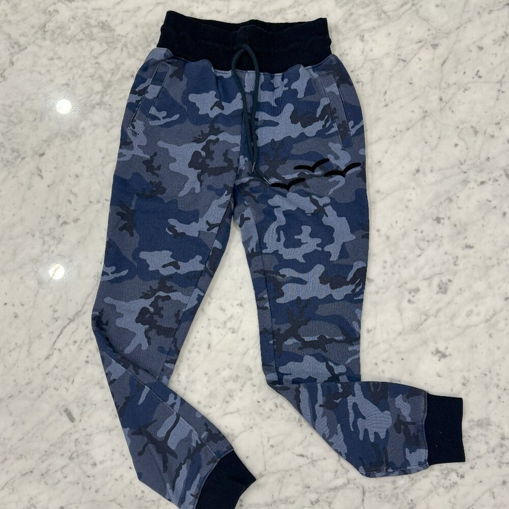 Blue Camo LazyPants Sweatpants - Size XS